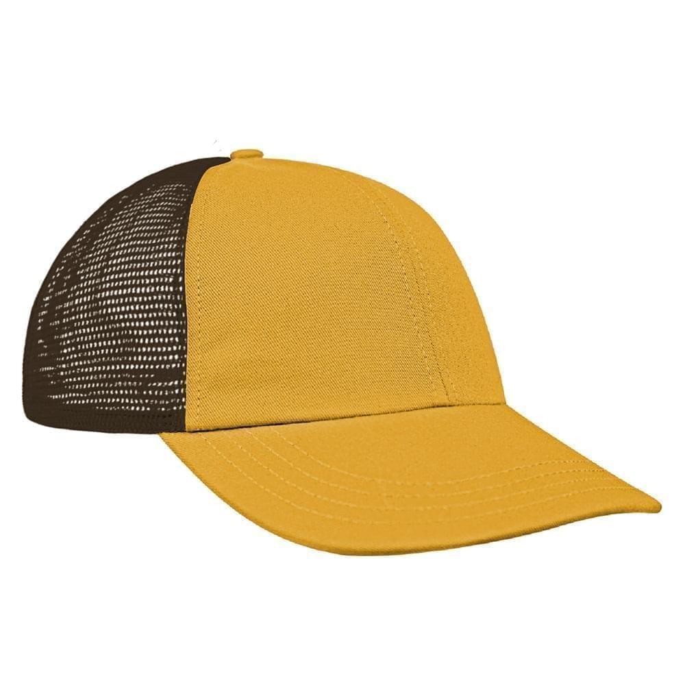Athletic Gold-Black Meshback Velcro Dad Cap