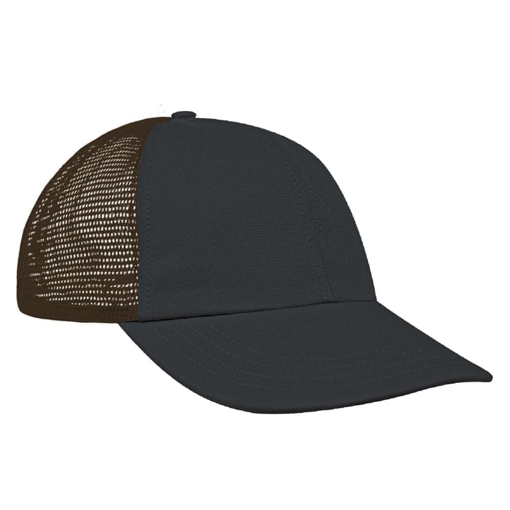Dark Gray-Black Meshback Snapback Dad Cap