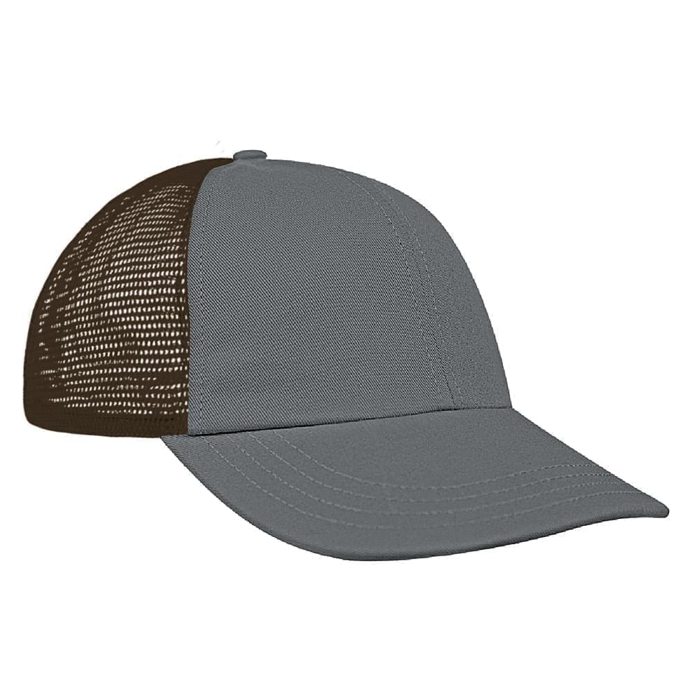 Light Gray-Black Meshback Snapback Dad Cap
