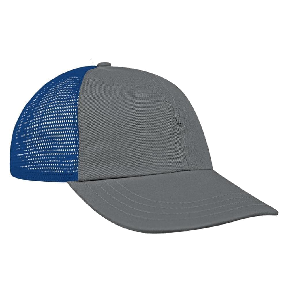 Light Gray-Navy Meshback Slide Buckle Dad Cap