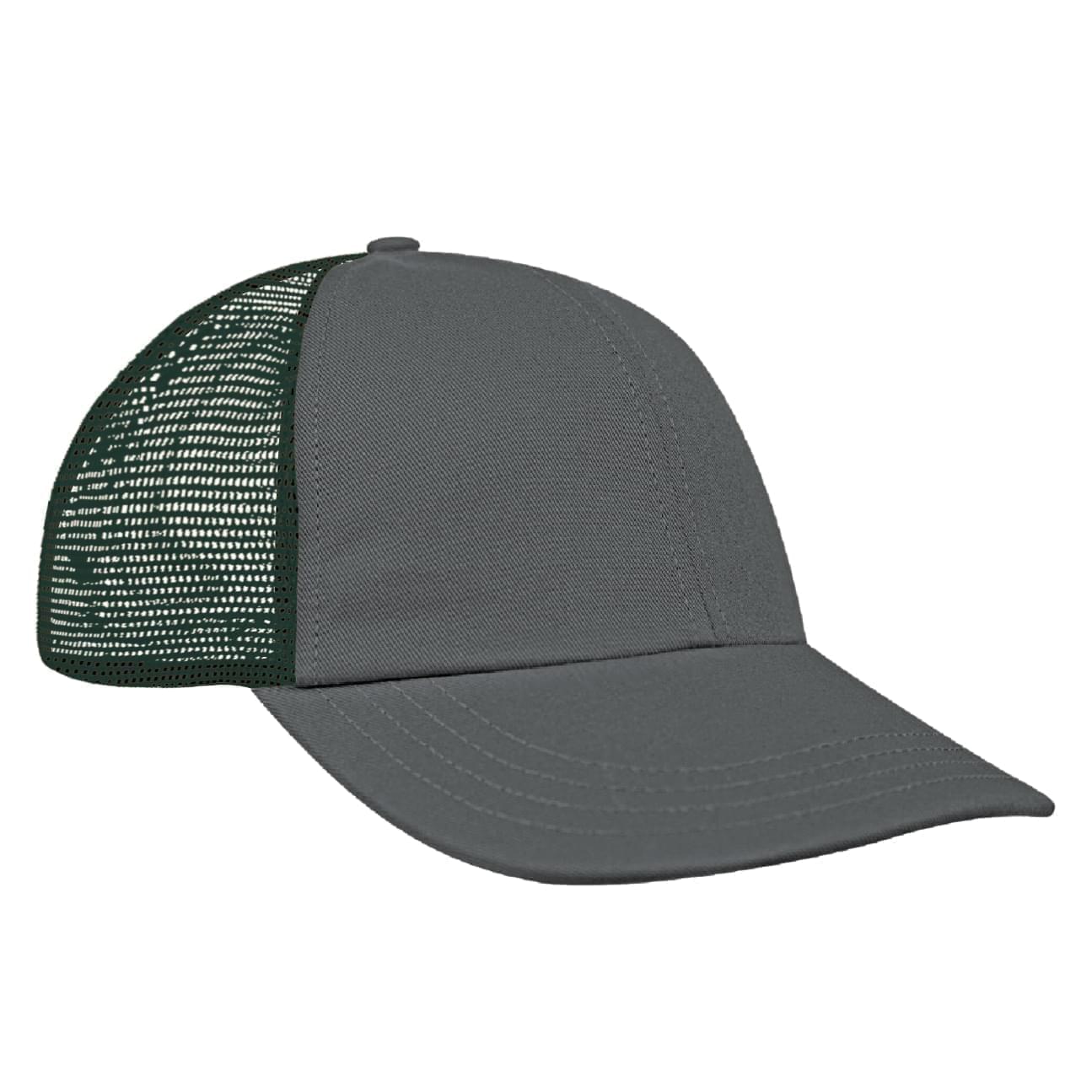 Light Gray-Hunter Green Meshback Velcro Dad Cap