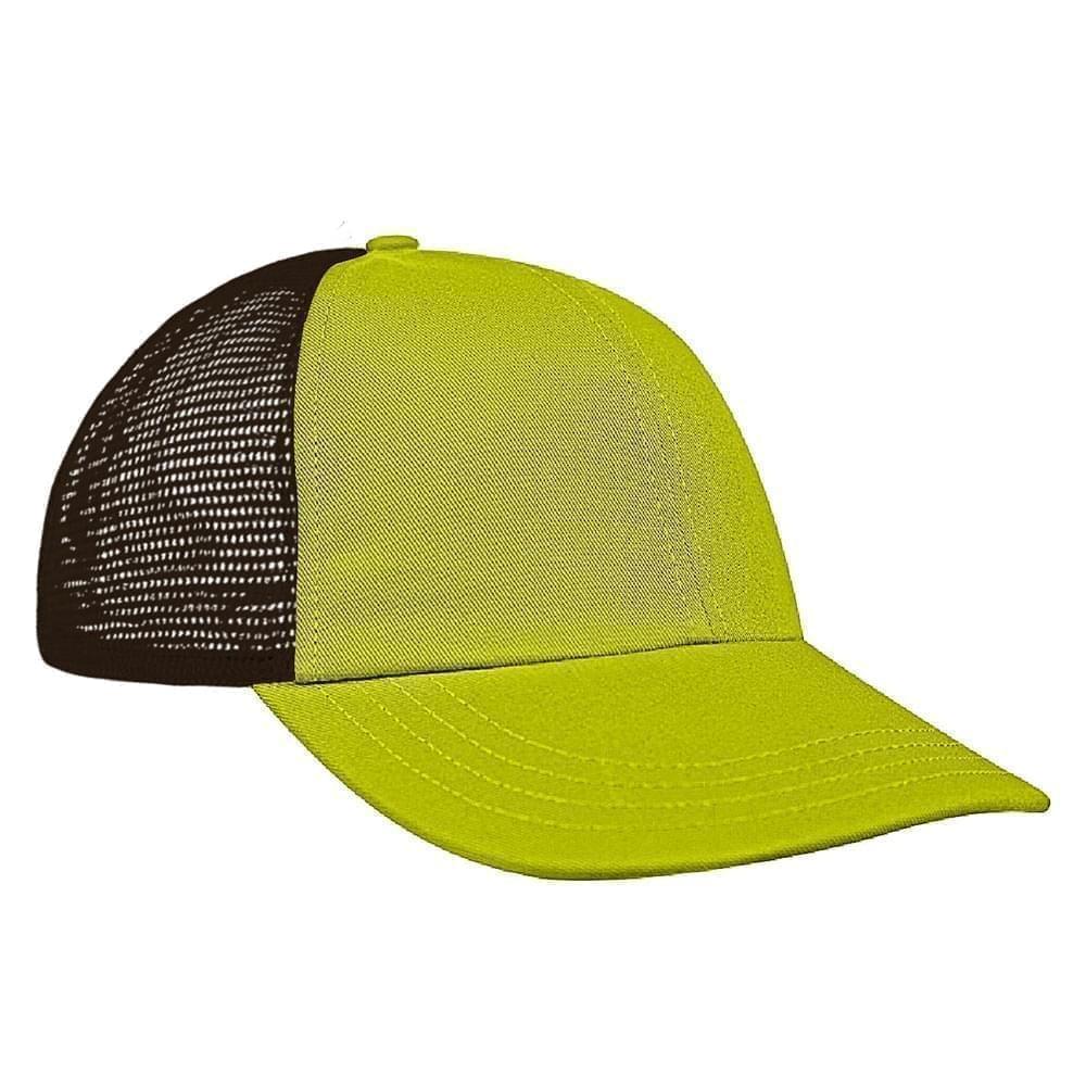 Safety Green-Black Meshback Slide Buckle Dad Cap