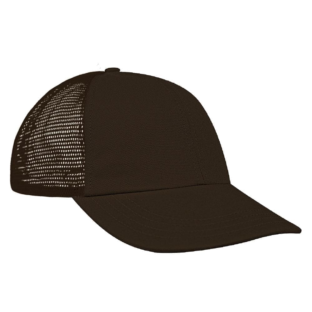 Black Meshback Slide Buckle Dad Cap