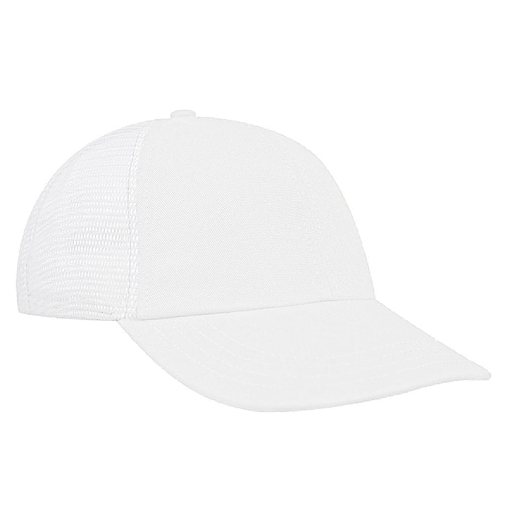 White Meshback Snapback Dad Cap