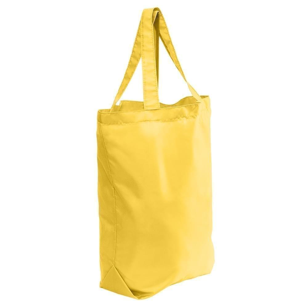 USA Made 200 D Nylon Self Handle Totes, Gold-Gold, 7001682-T4Q