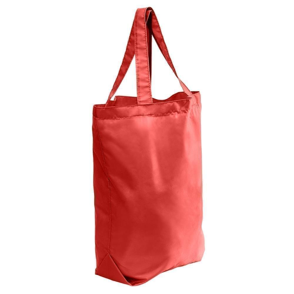 USA Made 200 D Nylon Self Handle Totes, Red-Red, 7001682-TZL