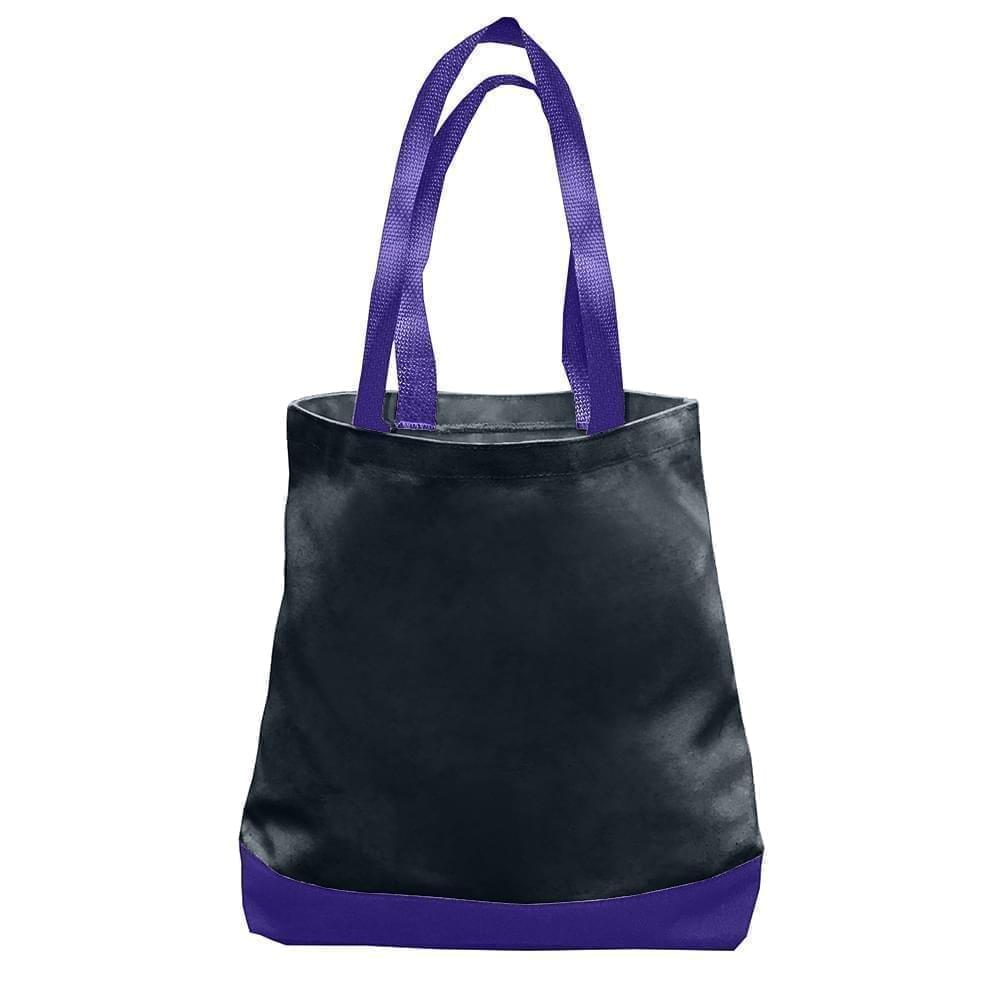 USA Made Duck Canvas Promo Boat Totes, Black-Purple, 7011000-AH1