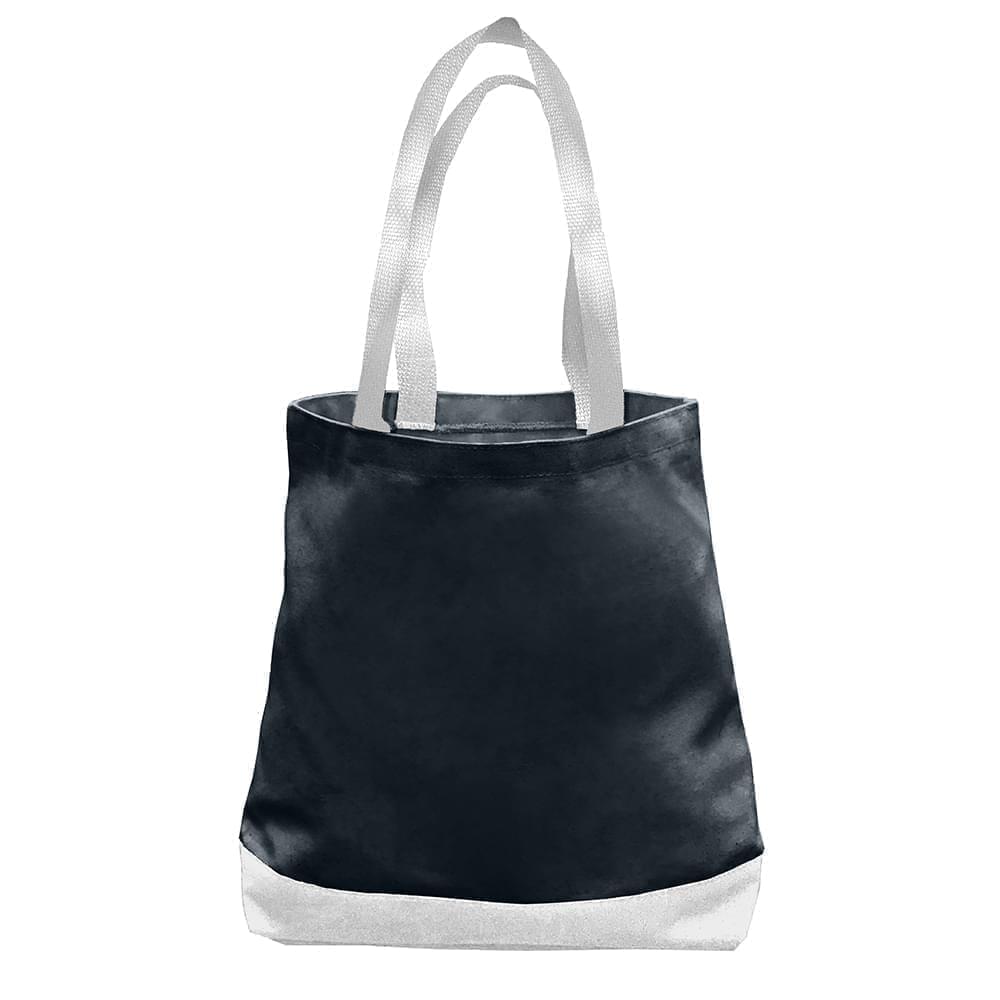 USA Made Duck Canvas Promo Boat Totes, Black-White, 7011000-AH4