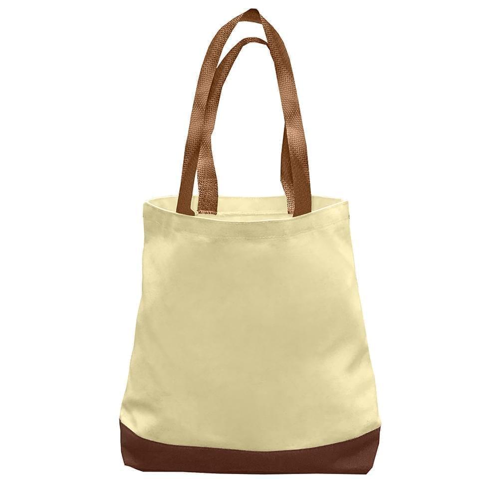USA Made Duck Canvas Promo Boat Totes, Natural-Brown, 7011000-AKS