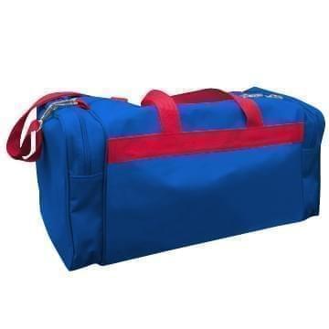 USA Made Poly Travel Carry On Duffels, Royal Blue-Red, 8006729-02-A02