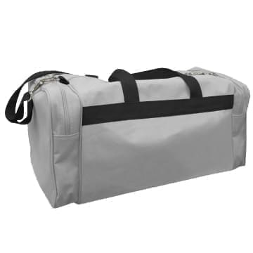 USA Made Poly Travel Carry On Duffels, Grey-Black, 8006729-02-A1R