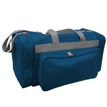 USA Made Poly Vacation Carryon Duffel Bags, Navy-Graphite, 8006729-AWT