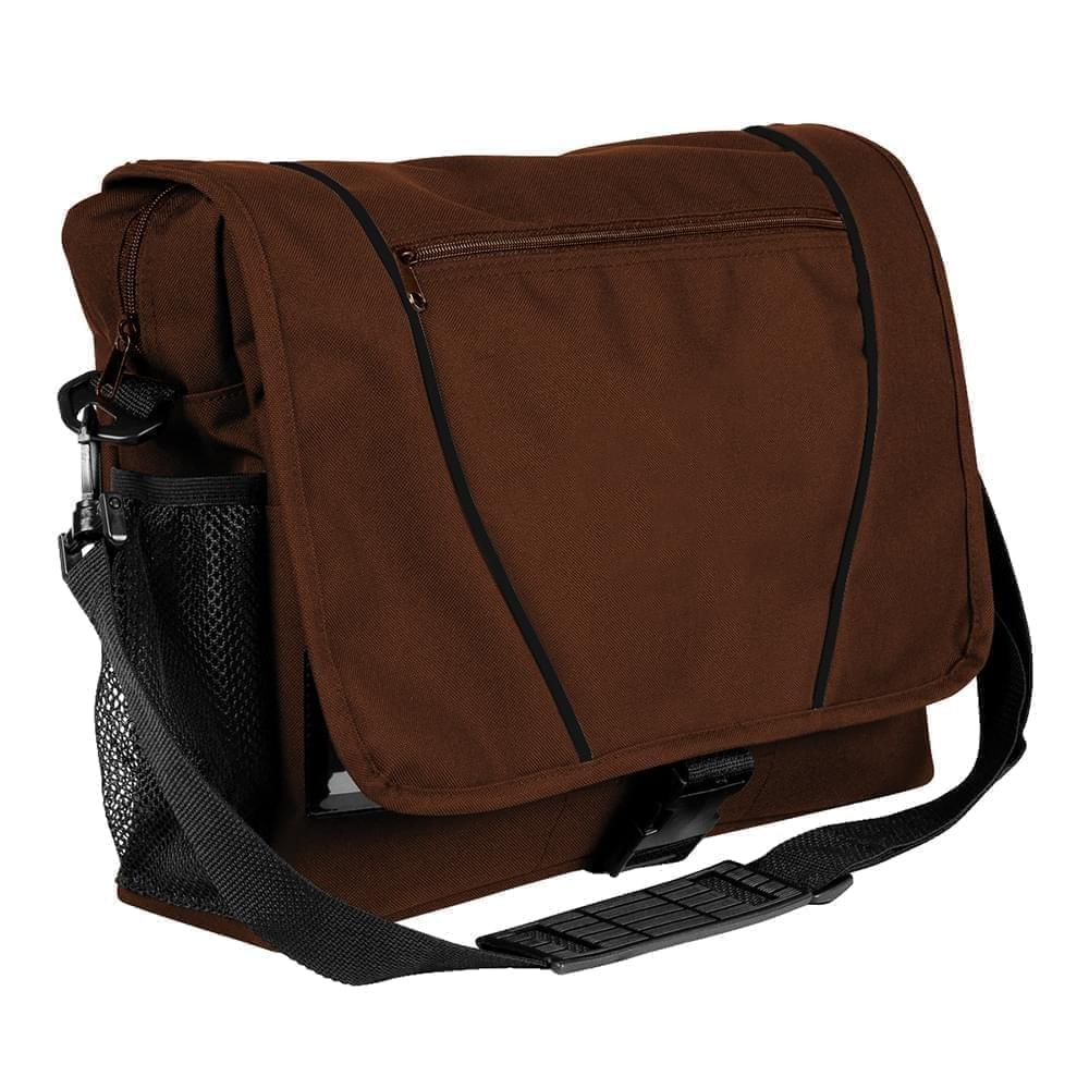 USA Made Nylon Poly Shoulder Bike Bags, Brown-Black, 9001197-APR