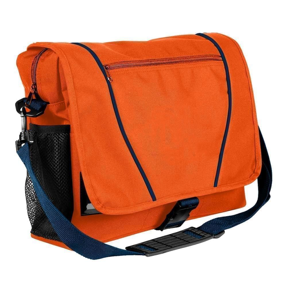 USA Made Nylon Poly Shoulder Bike Bags, Orange-Navy, 9001197-AXZ