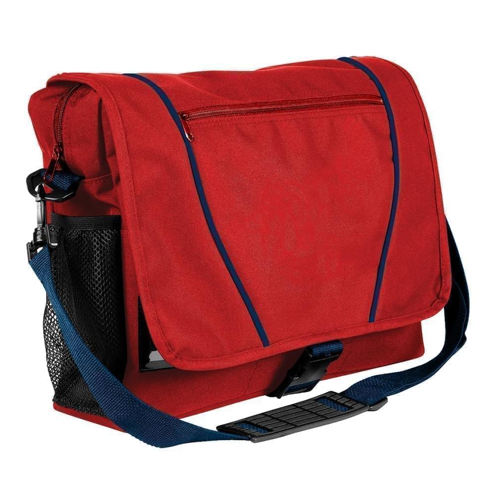 USA Made Nylon Poly Shoulder Bike Bags, Red-Navy, 9001197-AZZ