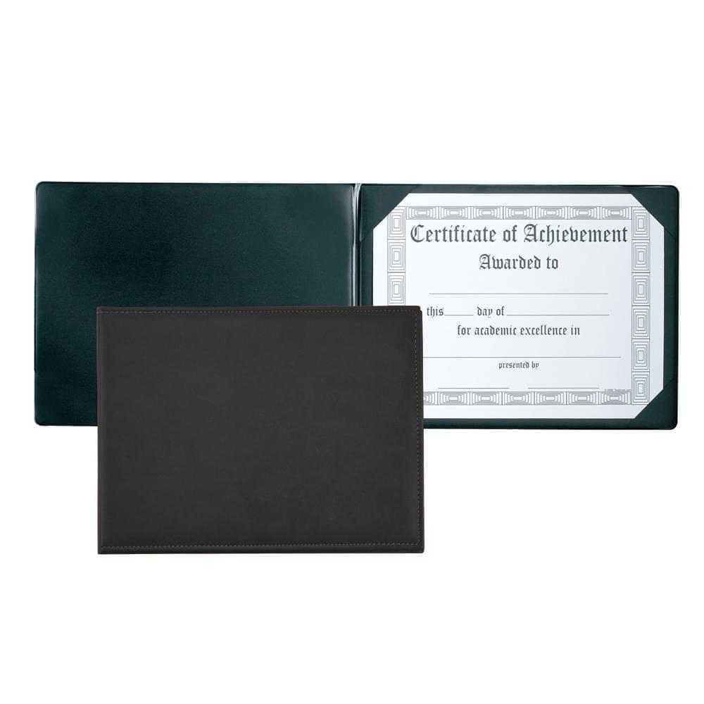 Stitched Certificate Holder-Black