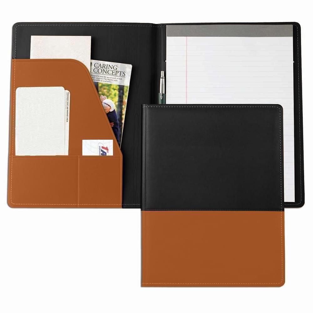 Duplex Letter Folder-Matte-Black / Tan