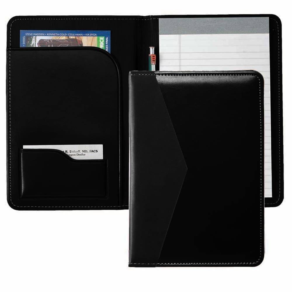 Accent Stitched Junior Folder-Polished-Black / Black