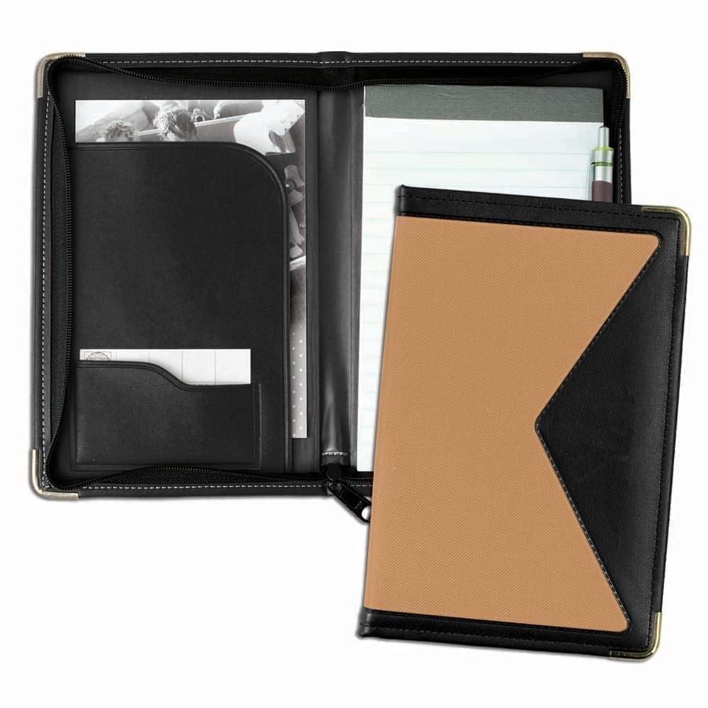 Edge Junior Zipper Folder-Matte-Black / Tan