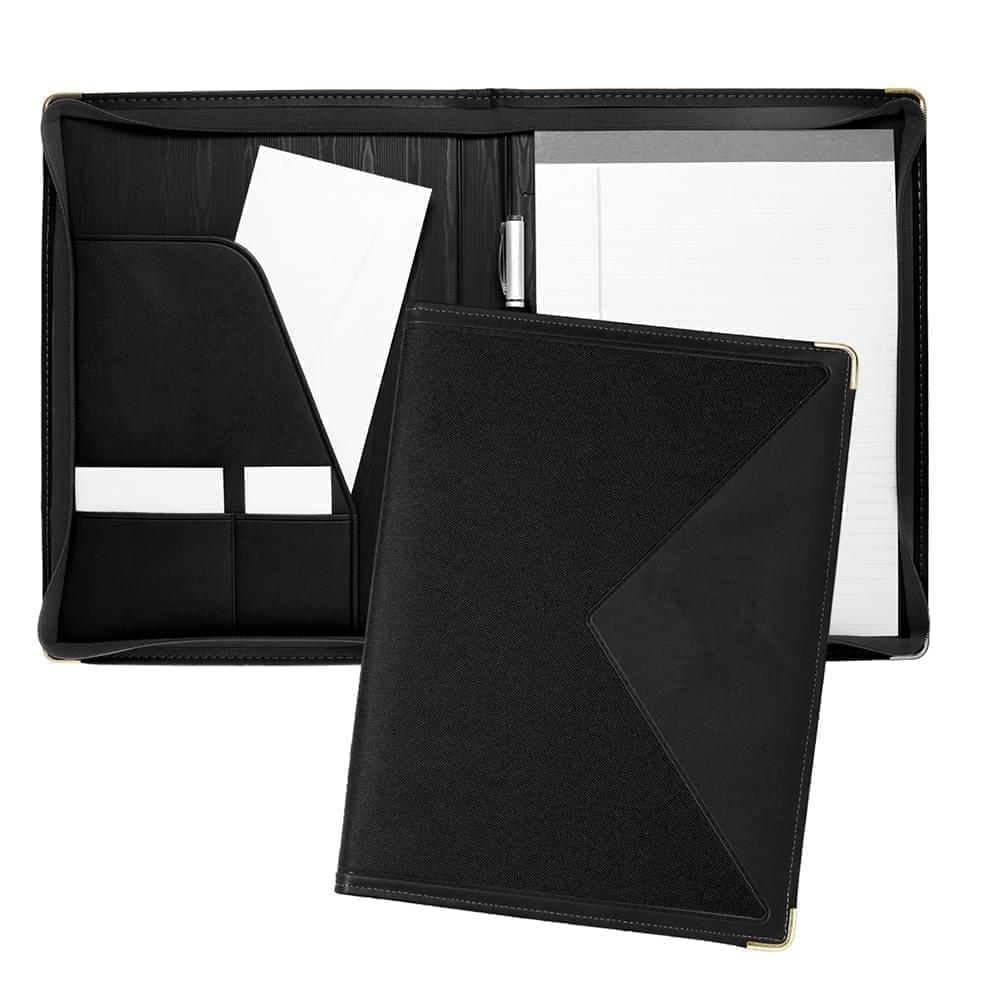 Edge Letter Zipper Folder-Matte-Black / Black