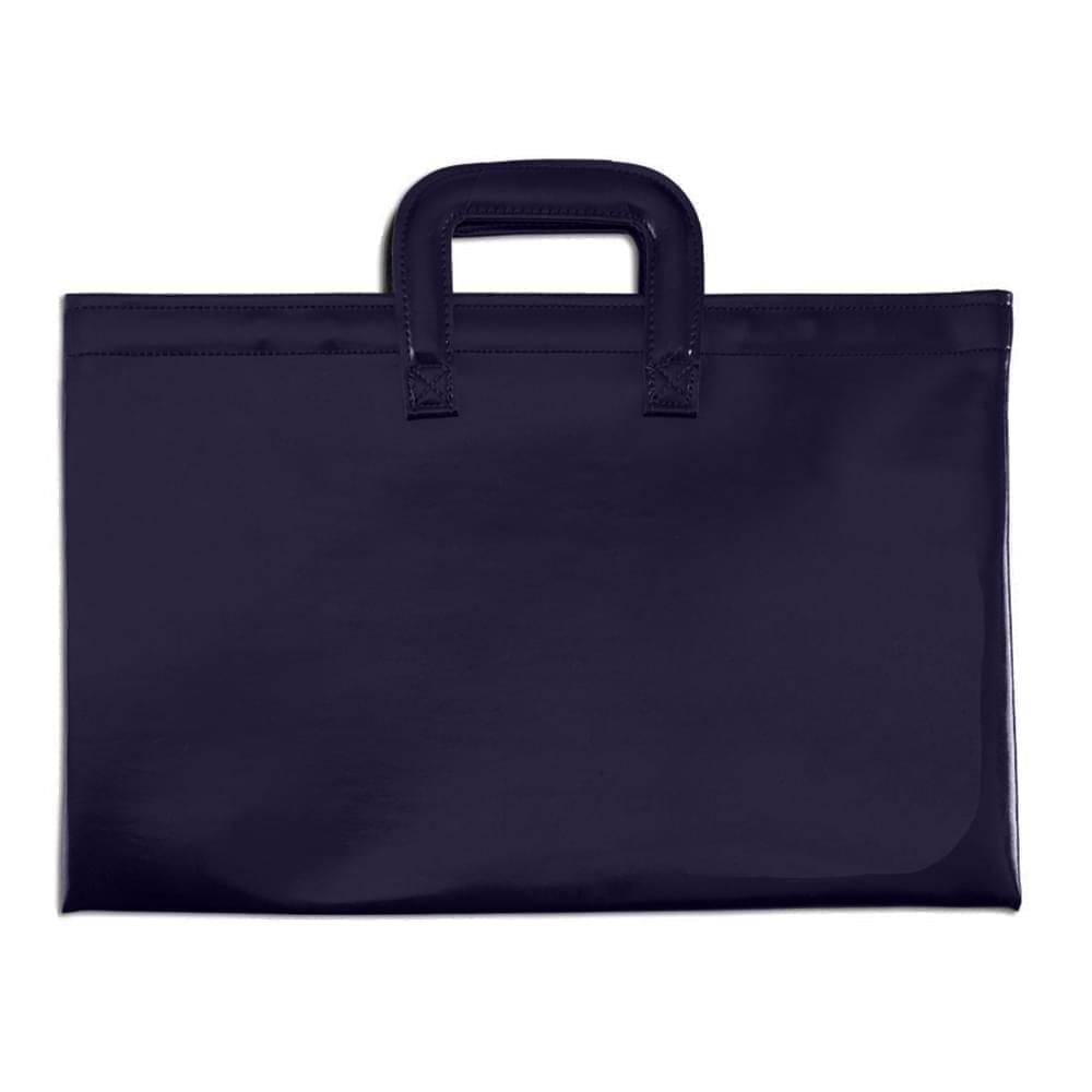 Briefcase With Luggage Handles-Polished-Navy