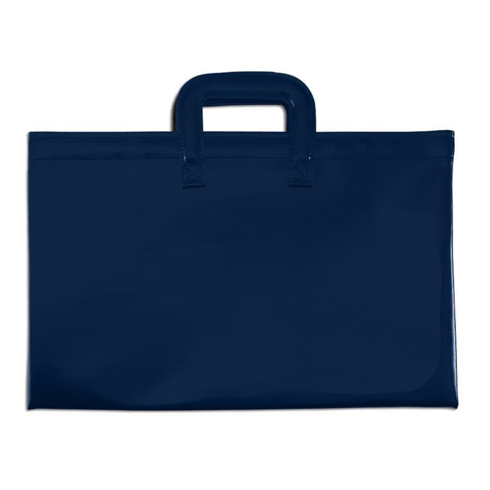 Briefcase With Luggage Handles-Matte-Navy