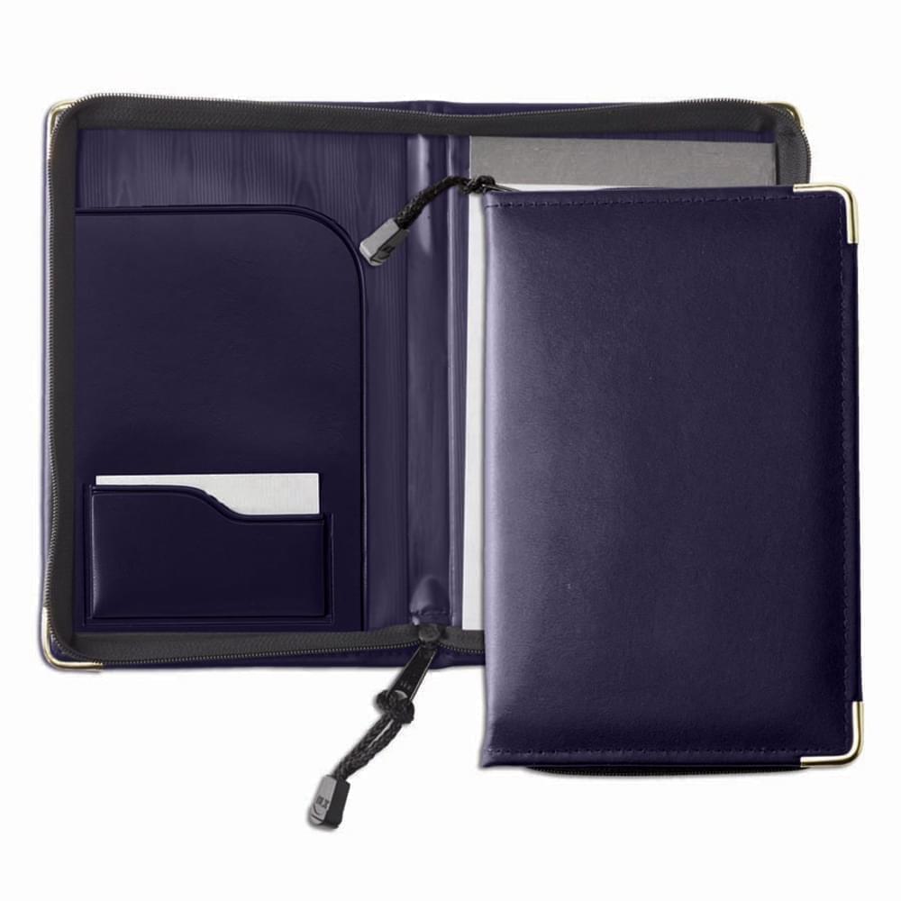 Prestige Junior Zipper Folder-Polished-Navy