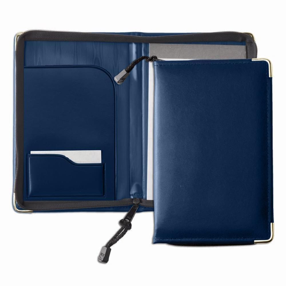 Prestige Junior Zipper Folder-Matte-Navy