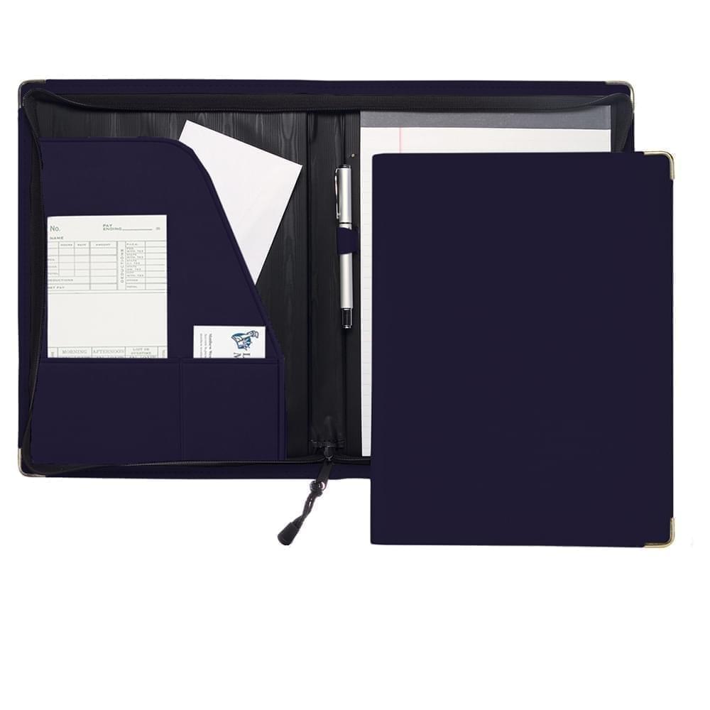 Prestige Letter Zipper Folder-Polished-Navy
