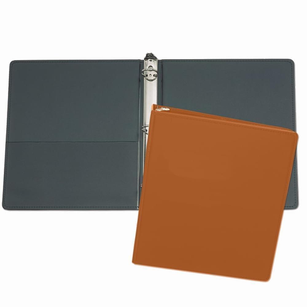 Superior 1" Ring Binder-Faux Leather Vinyl-Brown