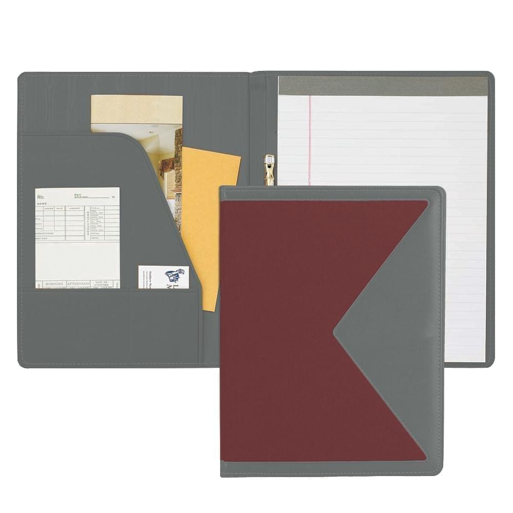 Edge Letter Folder-600 Denier Nylon and Faux Leather Vinyl-Burgundy / Grey