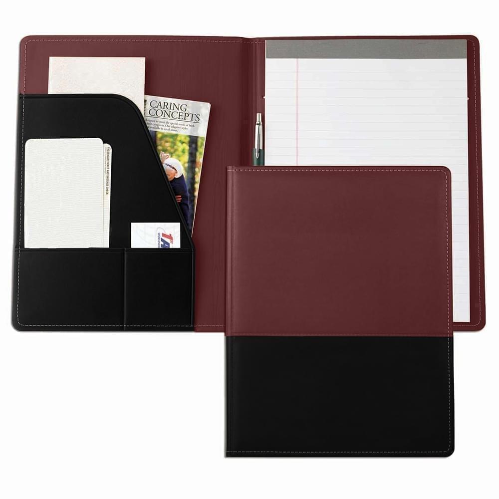 Duplex Letter Folder-Polished-Burgundy / Black