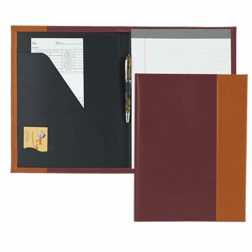 Manhattan Letter Folder-Matte-Burgundy / Tan