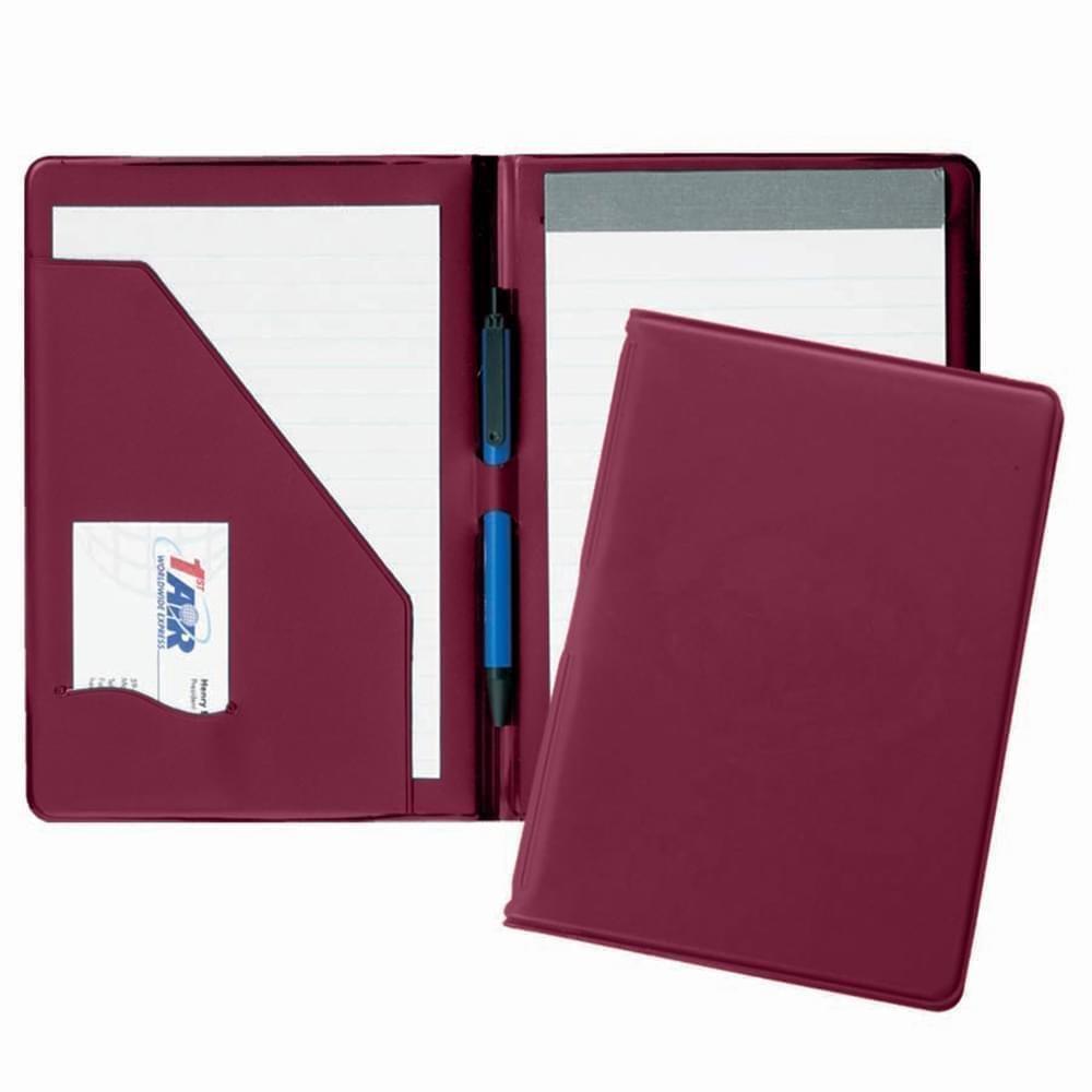 Sealed Junior Folder-Suedene-Burgundy