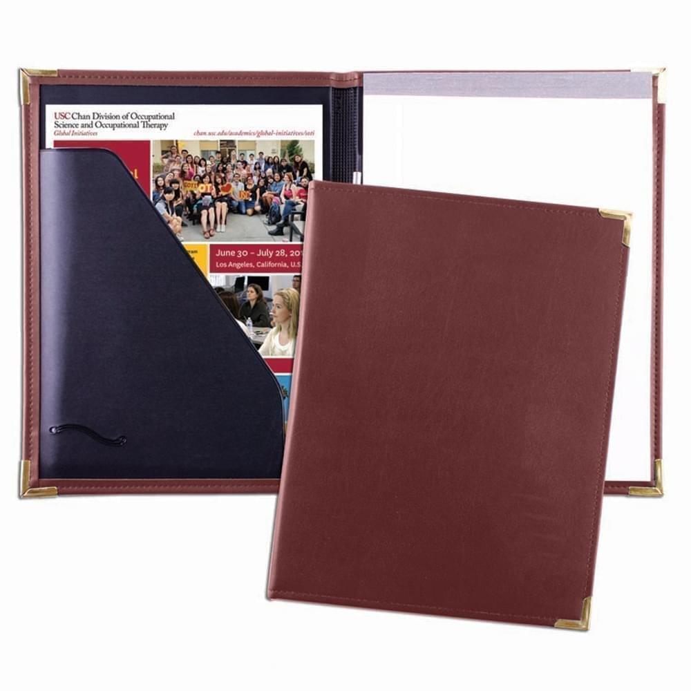 Stitched Letter Folder-Matte-Burgundy