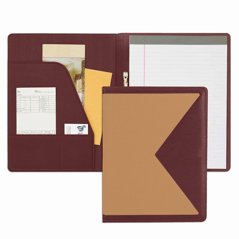 Edge Letter Folder-Matte-Burgundy / Tan