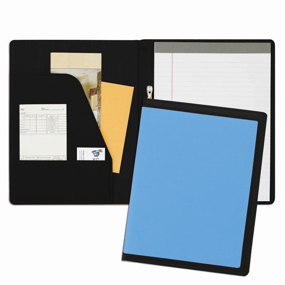Edge Embroidered Letter Folder-600 Denier Nylon and Faux Leather Vinyl-Columbia / Black