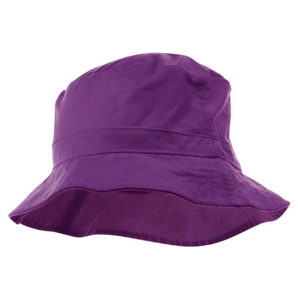 Purple Cotton Twill Bucket Hat