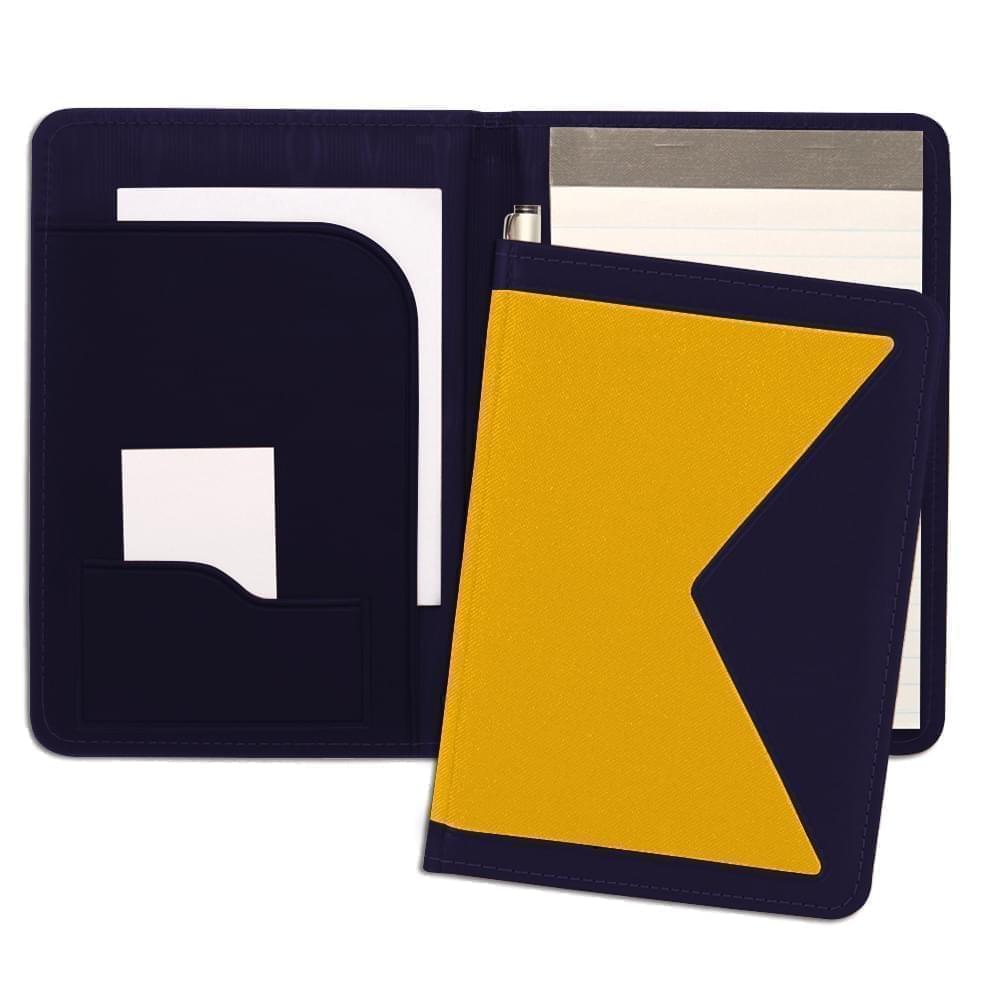 Edge Junior Folder-600 Denier Nylon and Faux Leather Vinyl-Gold / Navy