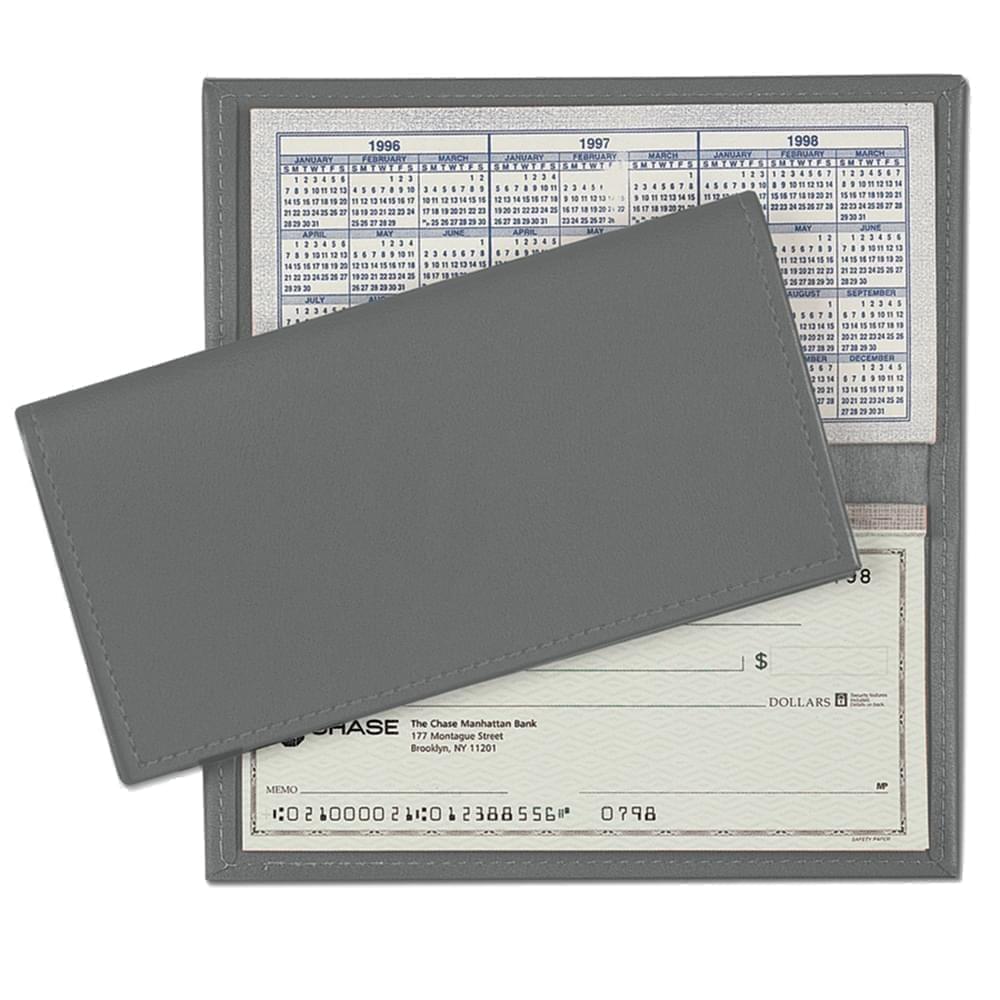 Checkbook Cover-Polished-Gray