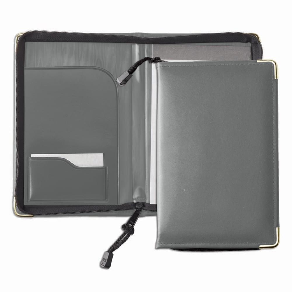 Prestige Junior Zipper Folder-Polished-Gray