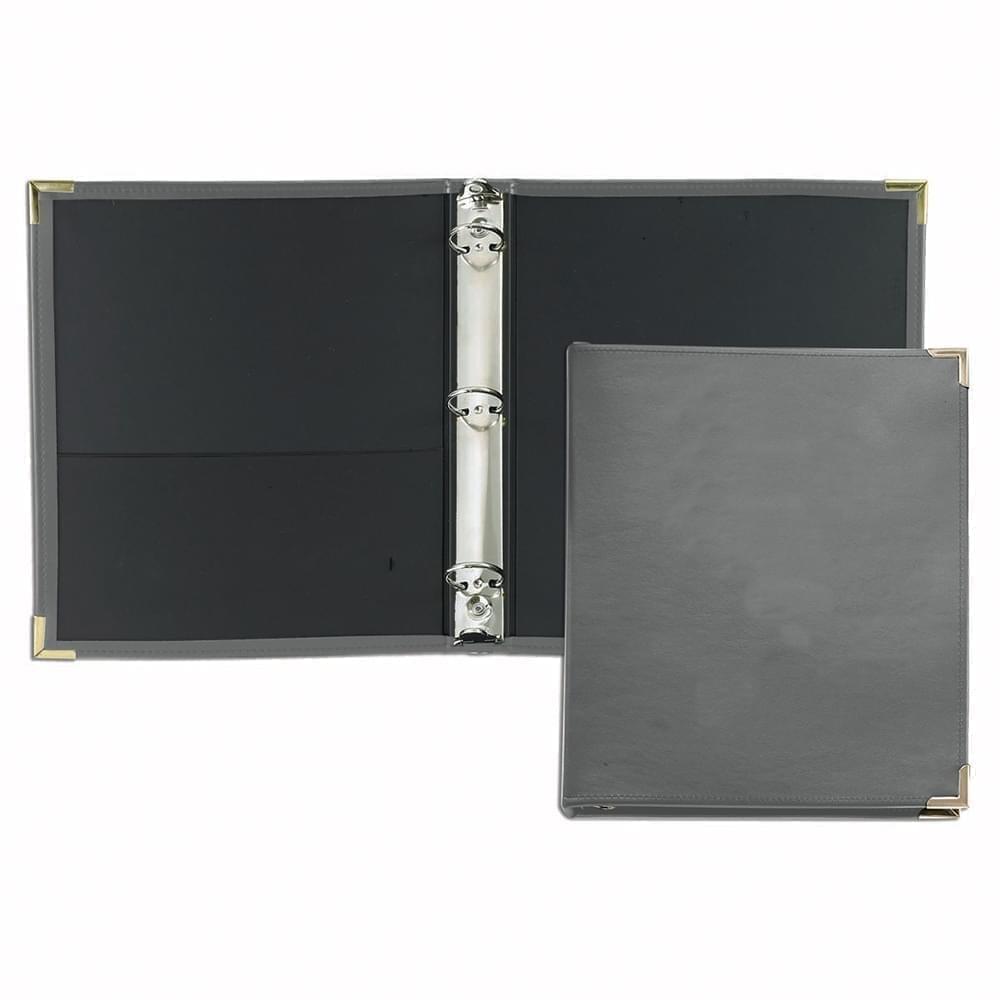 1" Stitched Ring Binder-Polished-Gray