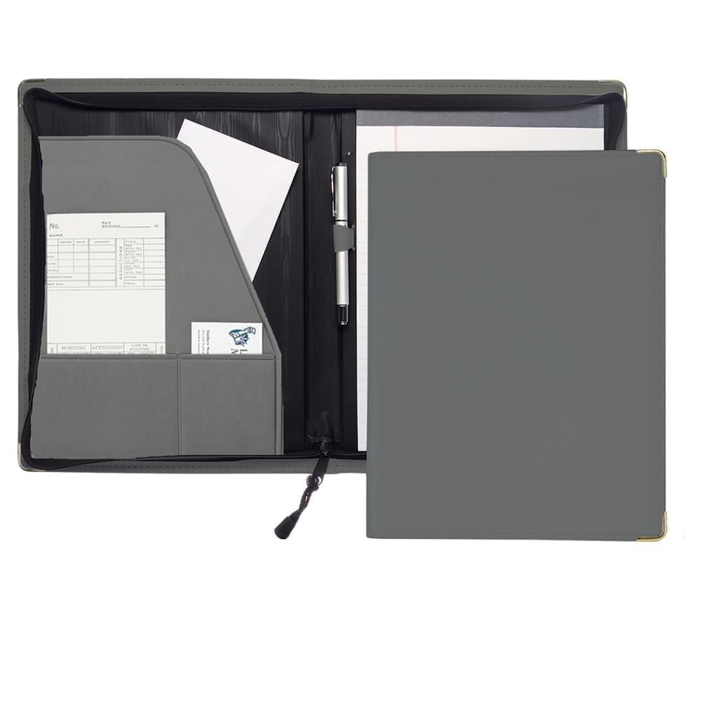 Prestige Letter Zipper Folder-Polished-Gray