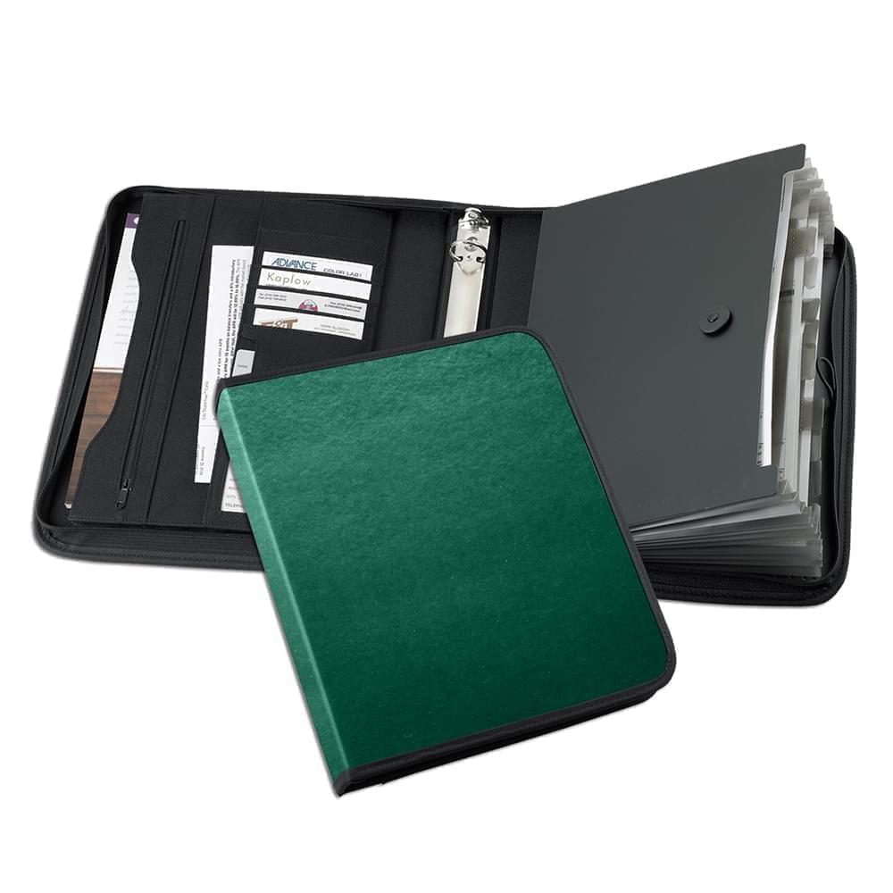 Tribeca Accordion Zipper Ring Binder-Matte-Hunter