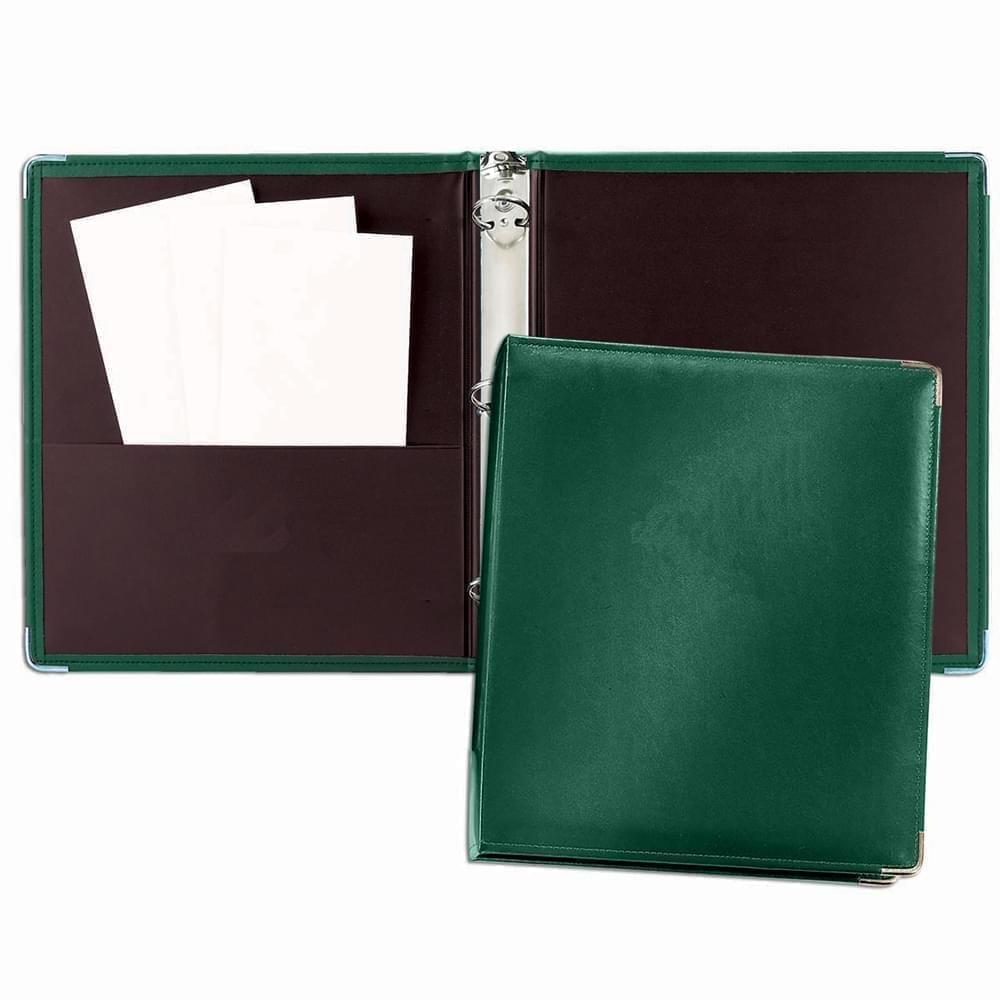 Noble 1/2" Ring Binder-Faux Leather Vinyl-Hunter