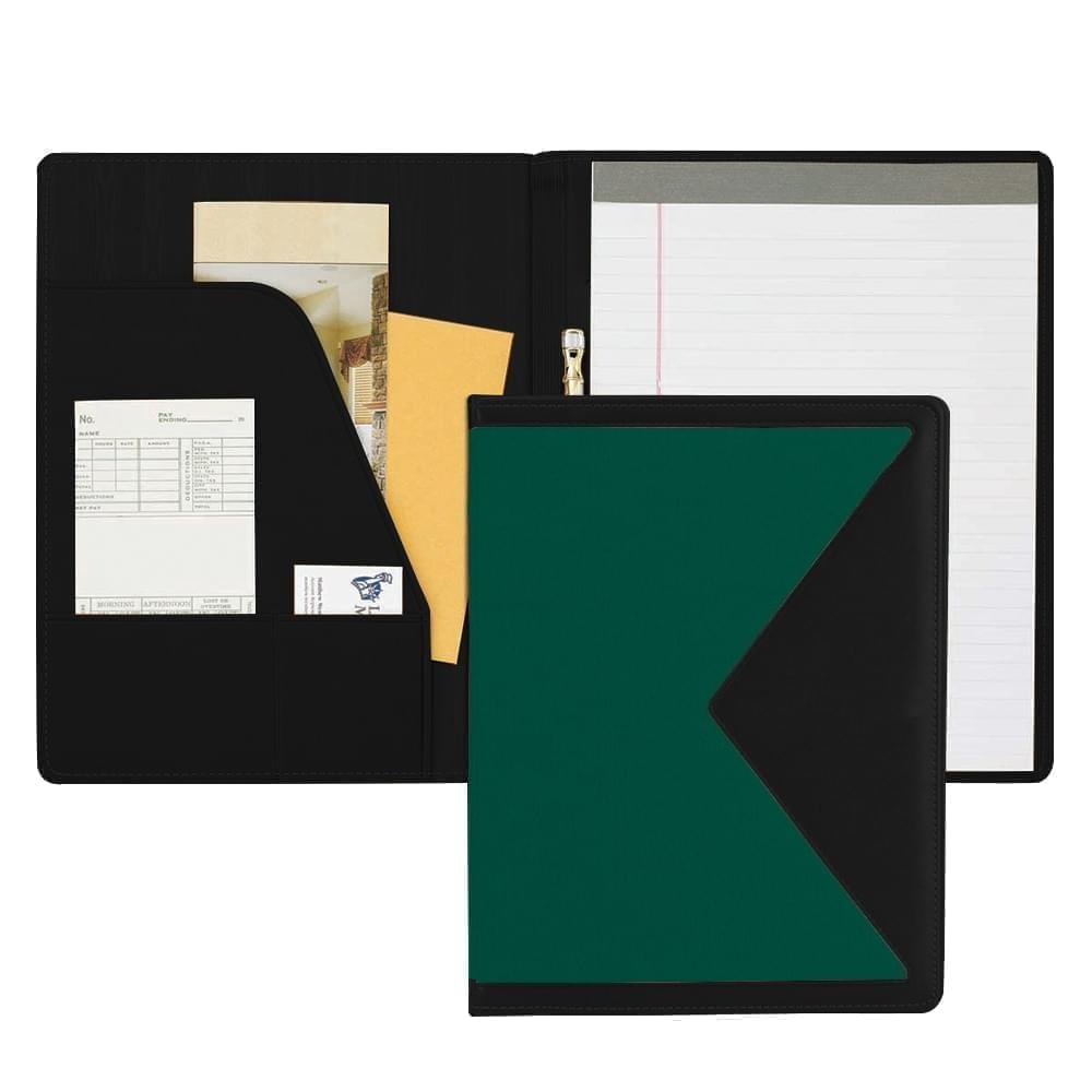 Edge Letter Folder-600 Denier Nylon and Faux Leather Vinyl-Hunter Green / Black