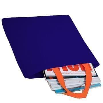 USA Made Poly Market Shopping Tote Bags, Purple-Orange, ISAD317AY0
