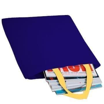 USA Made Poly Market Shopping Tote Bags, Purple-Gold, ISAD317AY5