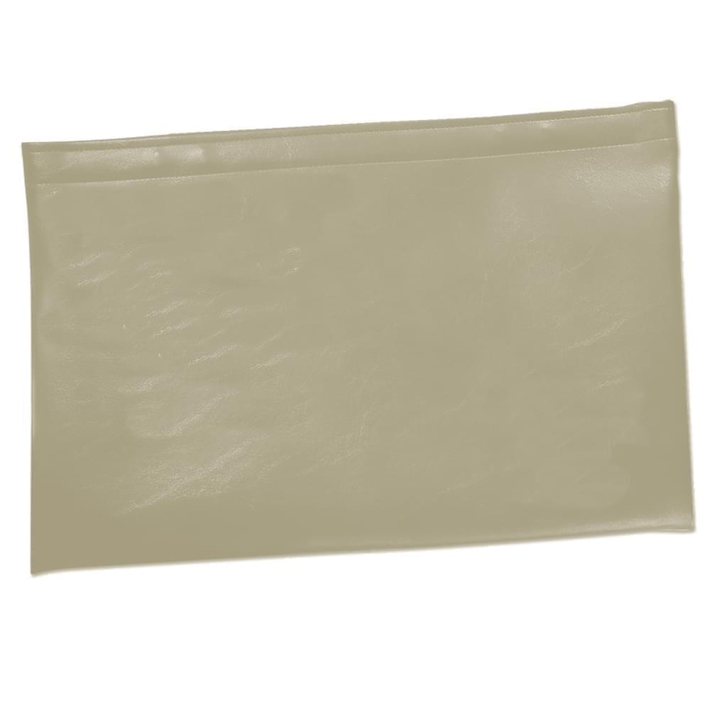 Stitched Briefcase-Faux Leather Vinyl-Ivory