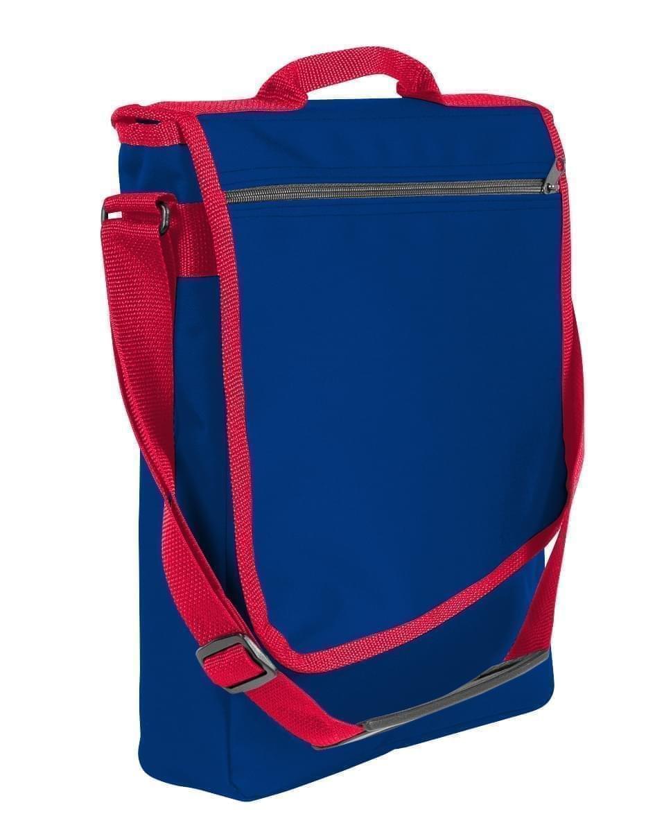 USA Made Nylon Poly Laptop Bags, Royal Blue-Red, LHCBA29A02